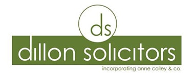 Logo of Dillon Solicitors with a green and white design.